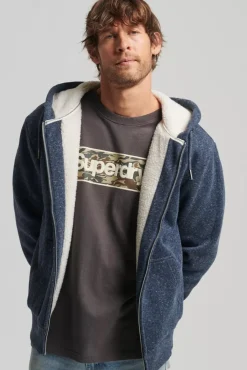 Men Superdry Hoodies>Borg Lined Zip Hood