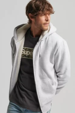 Men Superdry Hoodies>Borg Lined Zip Hood