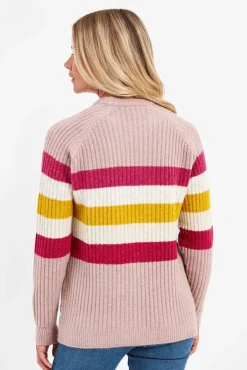 Tog24 Janine Striped Crew Neck Jumper